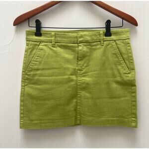Uniqlo Green Denim Mini Skirt
